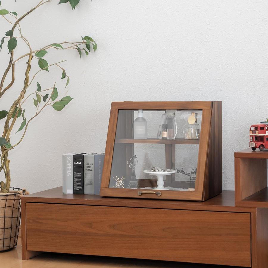 オープンシェルフ ガラスディスプレイ 飾棚 シェルフ ショーケース RWshe2