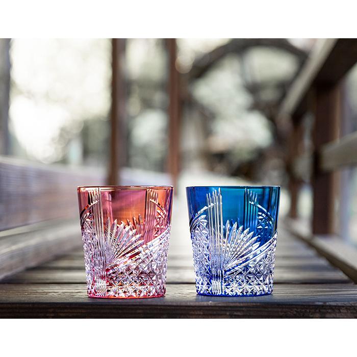 KAGAMI 江戸切子グラス ロックグラス カガミクリスタル 海外土産 御礼