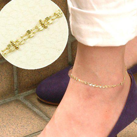 レディース アンクレット 18金イエローゴールド K18YG : イノセント