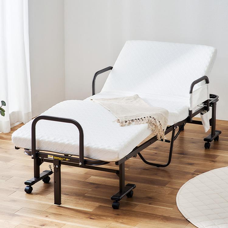 IRIS OHYAMA（アイリスオーヤマ） 折りたたみベッド 組立不要 シングル