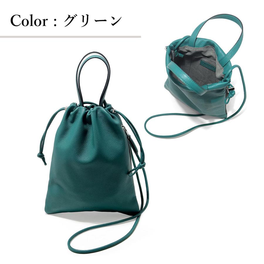 FUJITAKA フジタカ 公式 レザー巾着ミニバッグ 2WAY (フィノ) No