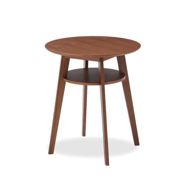 カフェテーブル 円形 丸 60cm 棚付き ティーテーブル アンティーク風