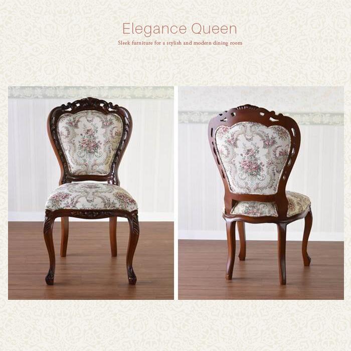 アンティーク調 猫脚チェア② ロココ調 彫刻 鋲 椅子 イス ダイニング