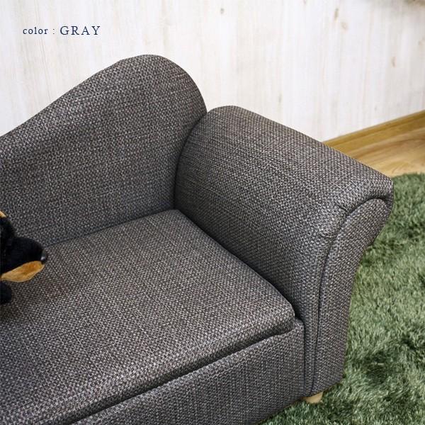 ペット用＆子供用ソファ 収納庫付 キッズソファ 片肘 猫用 犬用 ネコ用