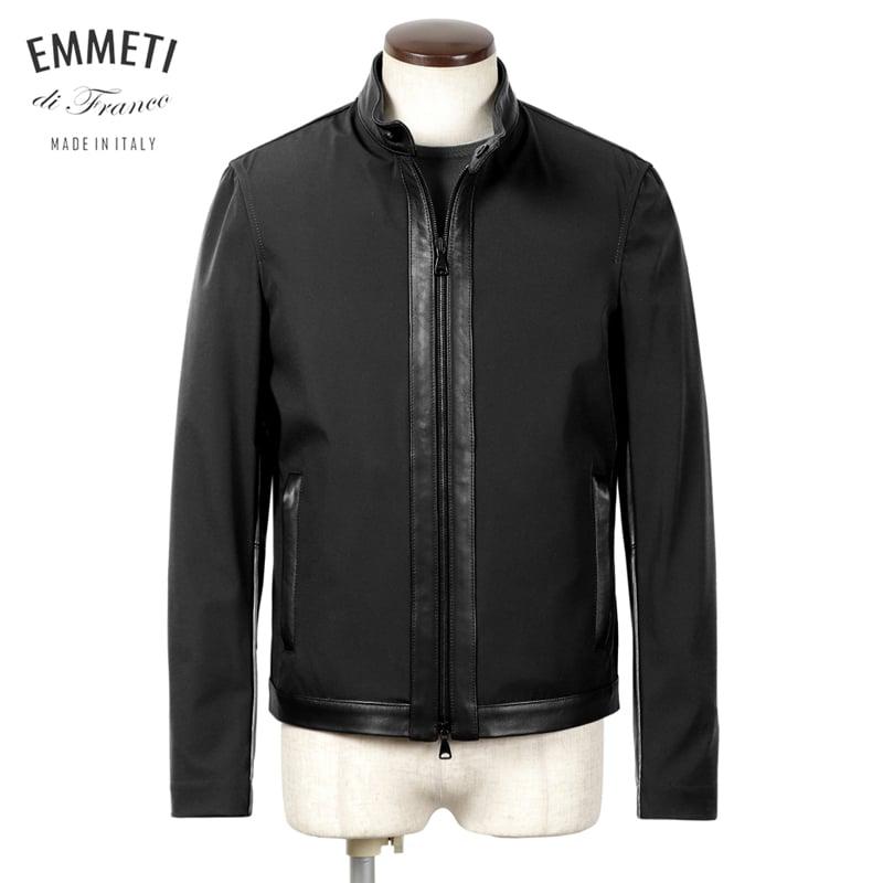 poarachan】EMMETI ラムレザーシングルジャケット黒JURI poarachan