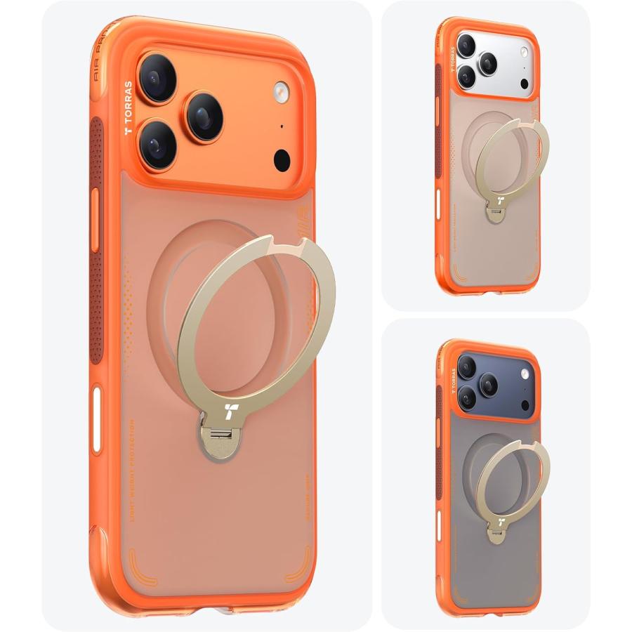 TORRAS iPhone 17 Pro 6.3 インチ 用 ケース【エアバッグ 超強保護・米