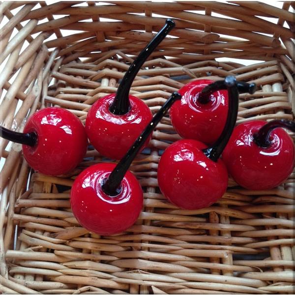 ベネチアンガラス製ミニオブジェ・さくらんぼ : ミオ・ヴィーノ Mio