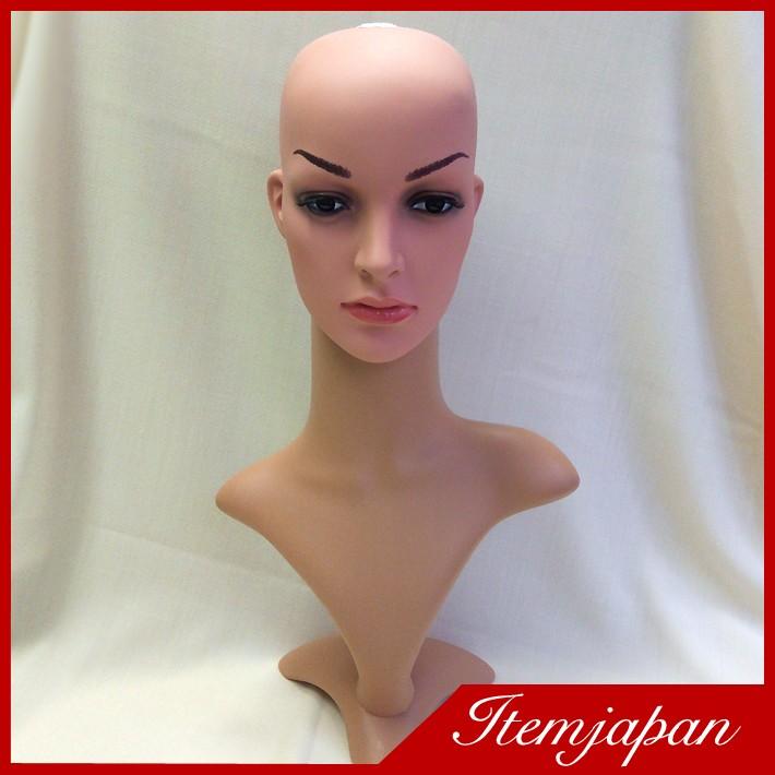 マネキン ヘッド カツラ ウィッグスタンド 頭部 女型 DX-famale2 K-219
