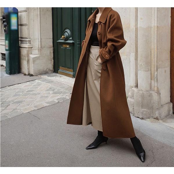 Styling/ ロングチェスターコートkeishirahataブラウン