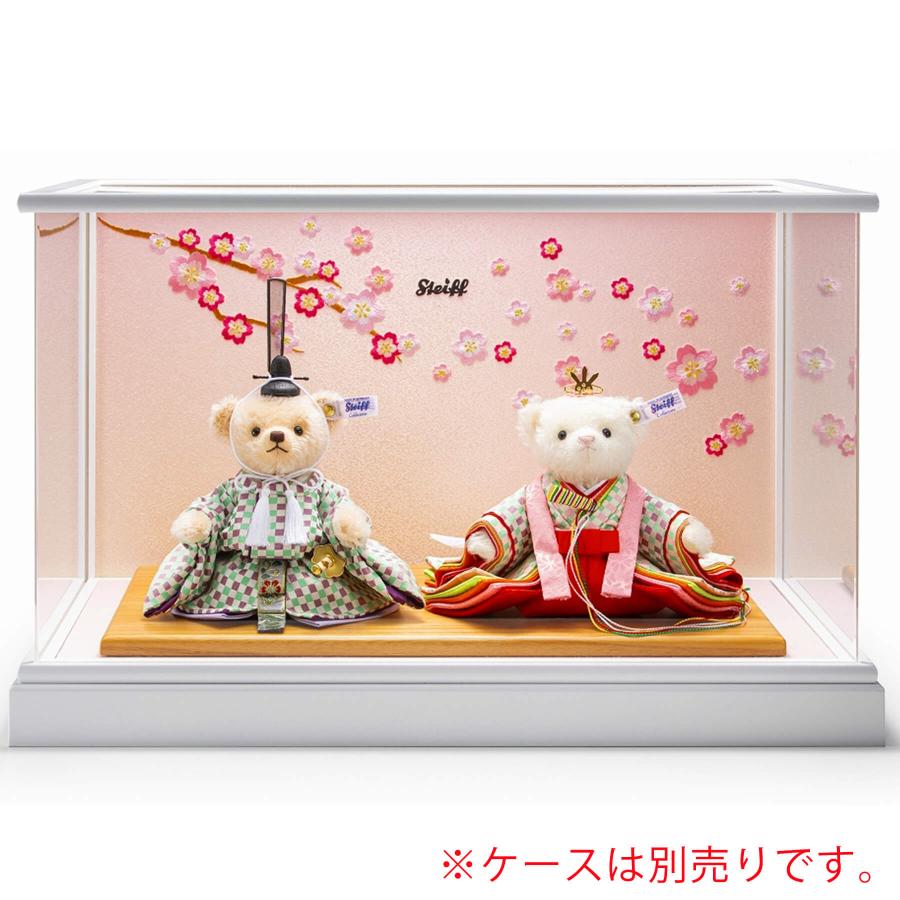 Steiff（シュタイフ） テディベア x ひな人形「市松格子 雛人形