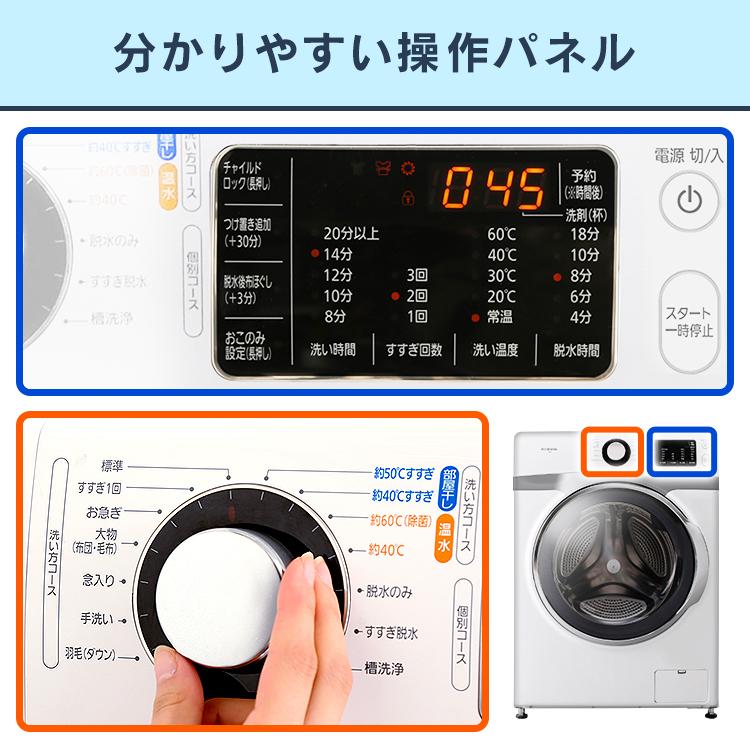 IRIS OHYAMA（アイリスオーヤマ） 洗濯機 7.5kg ドラム式 対象 設置