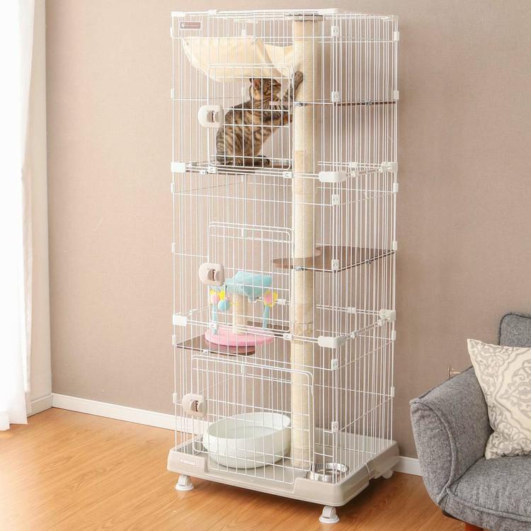 IRIS OHYAMA（アイリスオーヤマ） 猫 ケージ キャットケージ 爪とぎ