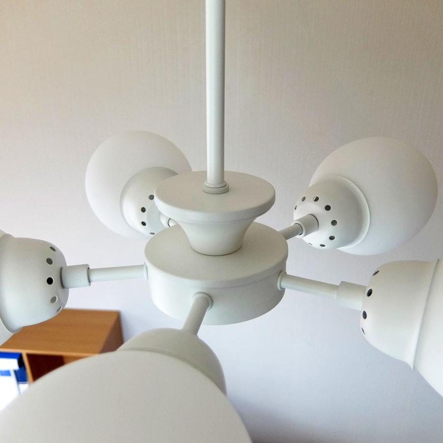 シーリングライト 天井照明 5灯 スポットライト ホワイト 乳白ガラス