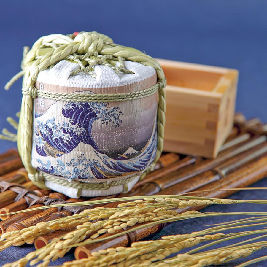 お福正宗 日本酒 辛口 酒樽 豆樽 富嶽三十六景 300ml 葛飾北斎 新潟県