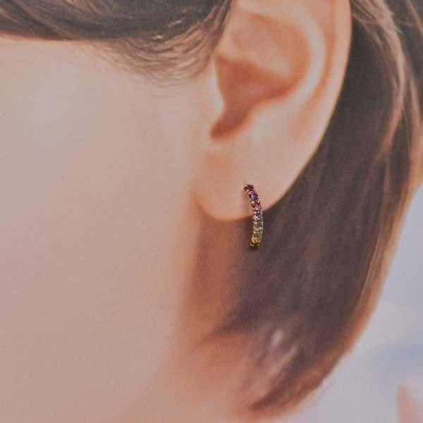 アミュレット ピアス 7色 K10 10金 ピンクゴールド 幸運 お守り 厄除け