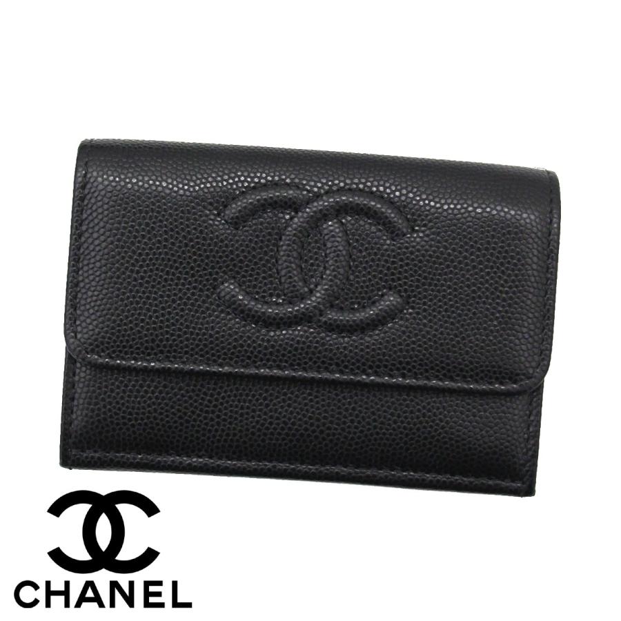 CHANEL（シャネル） AP4655 B20633 94305 キャビアスキン 三つ折り財布