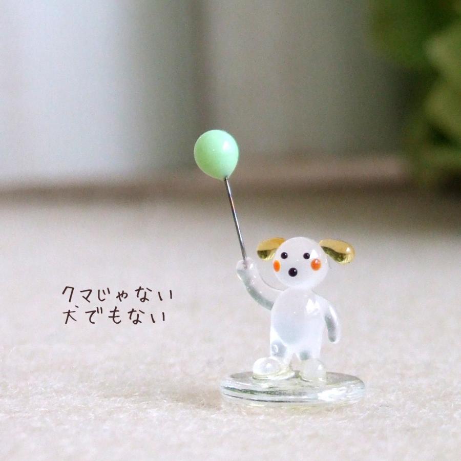 ガラス細工 ミニチュア 雑貨 置物 ものもの君と風船 : ガラス細工 THE
