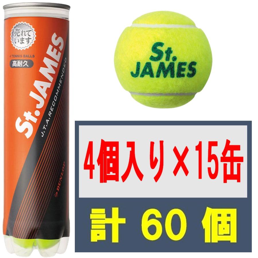 DUNLOP（ダンロップ） (4球入りボトル×15缶セット)硬式テニスボール St