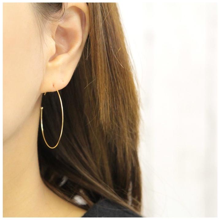 フープピアス 18金ピアス k18 18k レディース フープ ゴールド