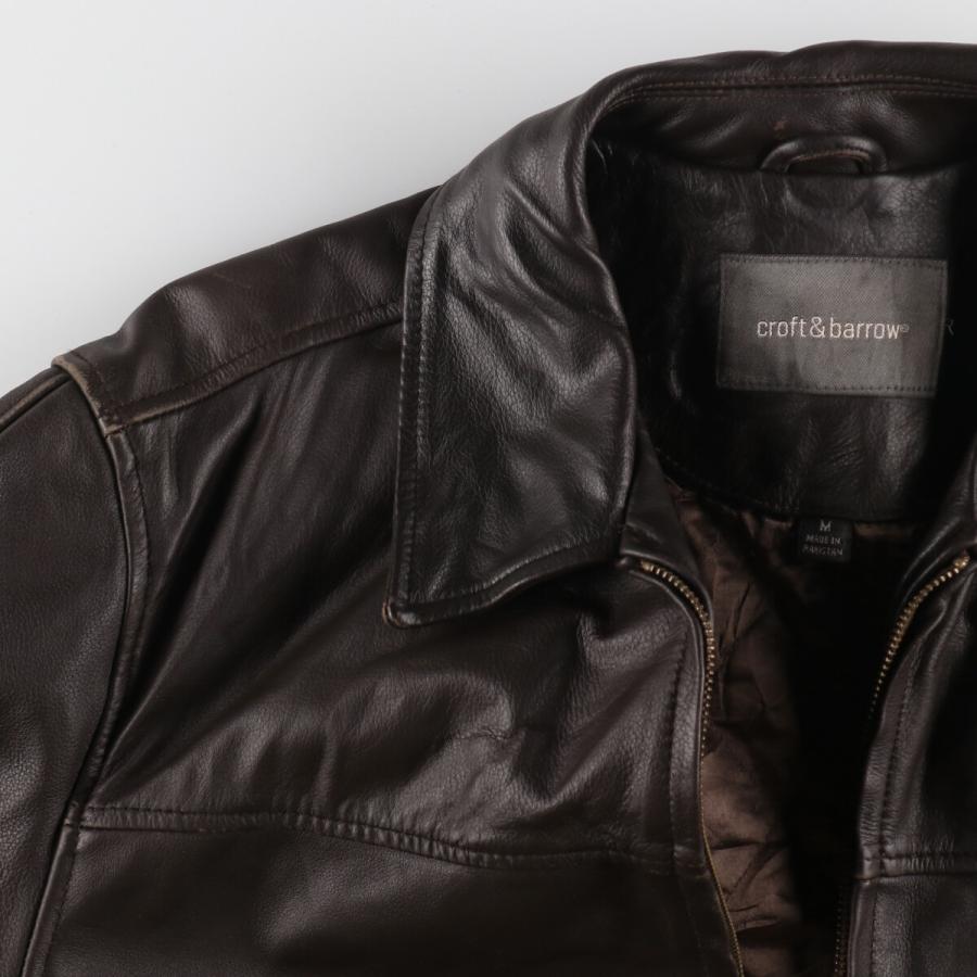 Croft & Barrow 黒 レザージャケット 00's croft&barrow leather