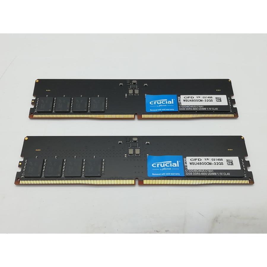 中古】DDR5 32GB 2枚組（合計64GB） DDR5-4800(PC5-38400