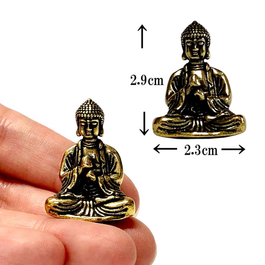 ミニ仏像 お釈迦様 手のひらサイズ 2.9cm 真鍮 仏像 インテリア 黄銅