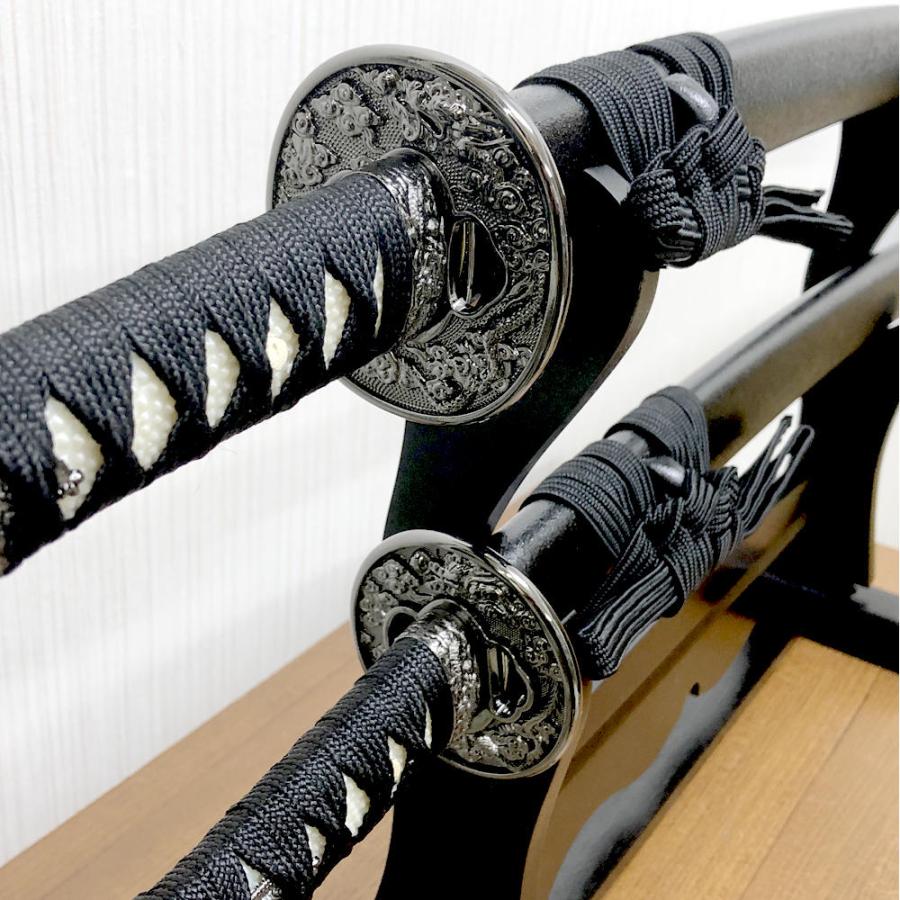 観賞用 模造刀 日本刀 2本+スタンド2個セット 観賞用 模造