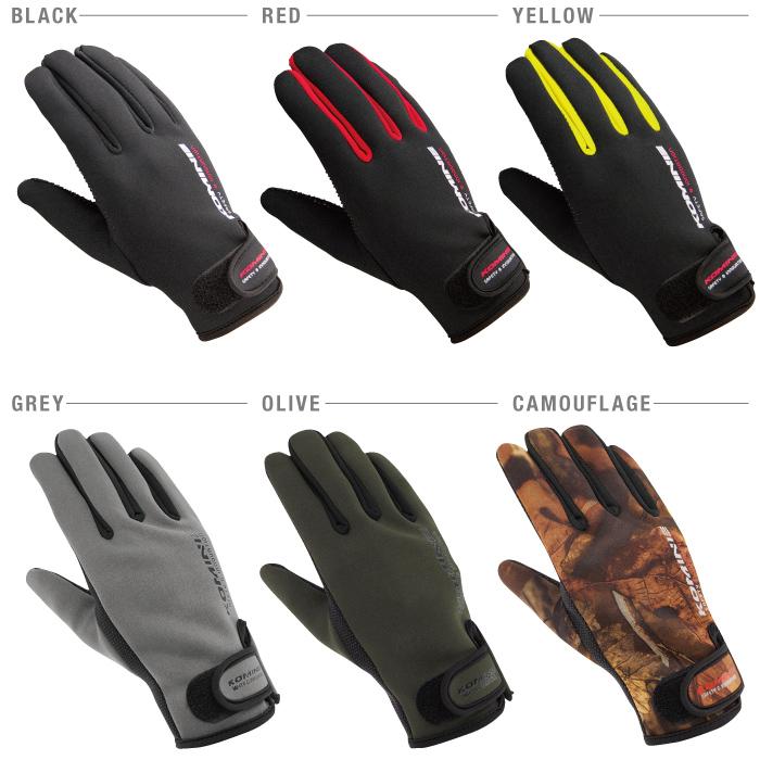 DEVOA レザーニットコンビネーショングローブ グレー DEVOA レザー