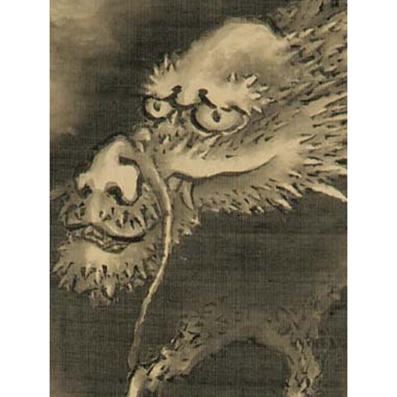 JHA 日本の名画 絵画 アート額絵 葛飾北斎「雲龍図」高品質複製画 W340