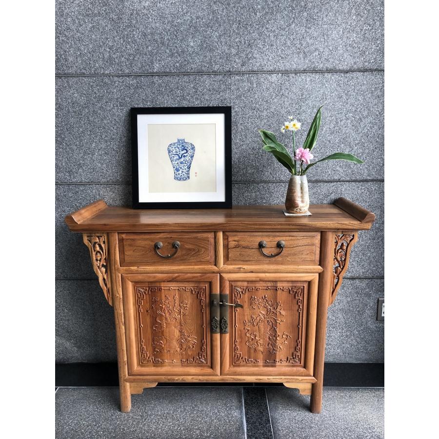 中国家具 アジアン家具 アンティーク調 キャビネット F212 : 実験工房