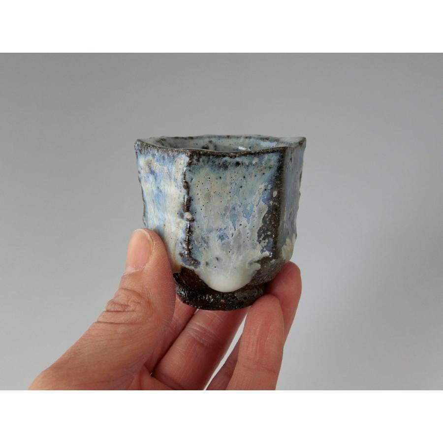 中川自然坊窯 斑唐津面取ぐい呑(共箱付き) 唐津焼 : 唐津焼中川自然坊