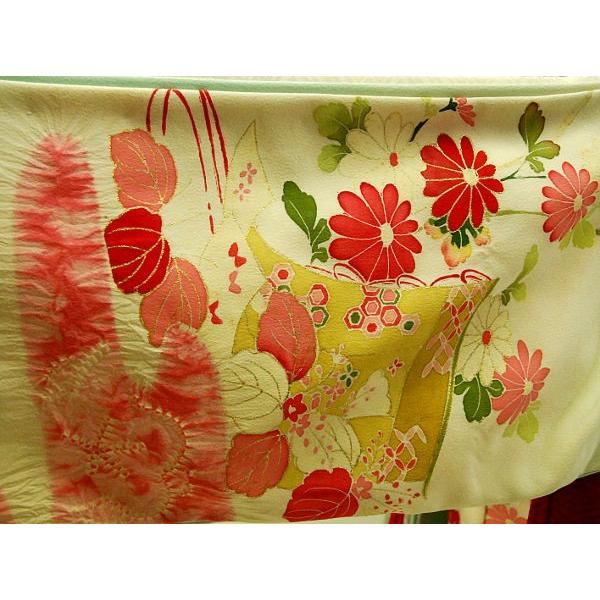 市松人形30号 水色 正絹 友禅 絞り 女の子 いちまつ人形 訳あり 倉庫