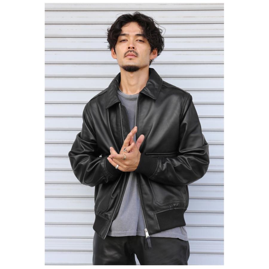 本革 レザー メンズ ブラック ブラウン A2フライトジャケット