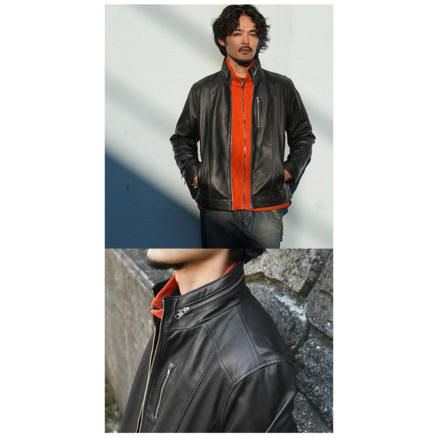 レザージャケット M65 スタンドカラー ハイカラー 革ジャン メンズ 本