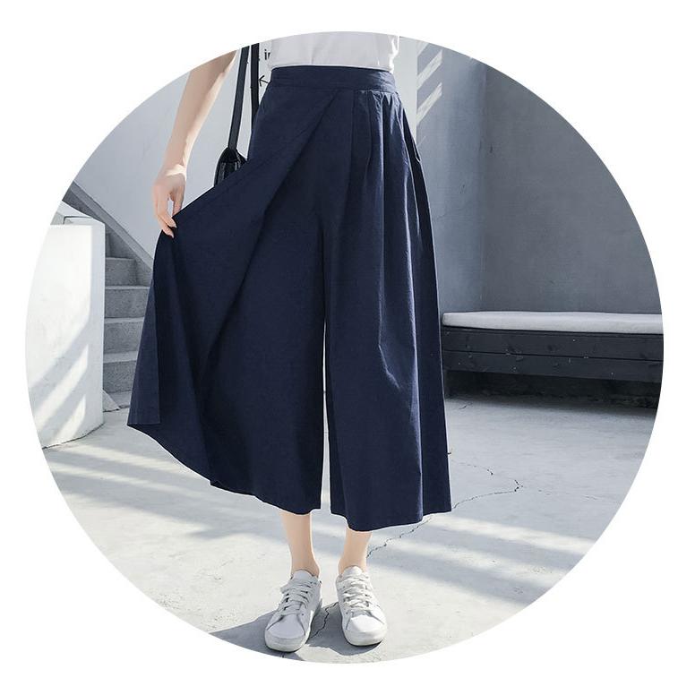 Heve ガウチョパンツ 黒 ウエストゴム Heve ガウチョパンツ 黒