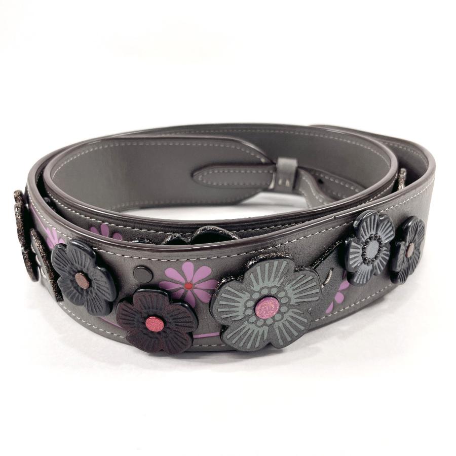 COACH（コーチ） ショルダーストラップ ティーローズフラワー レザー