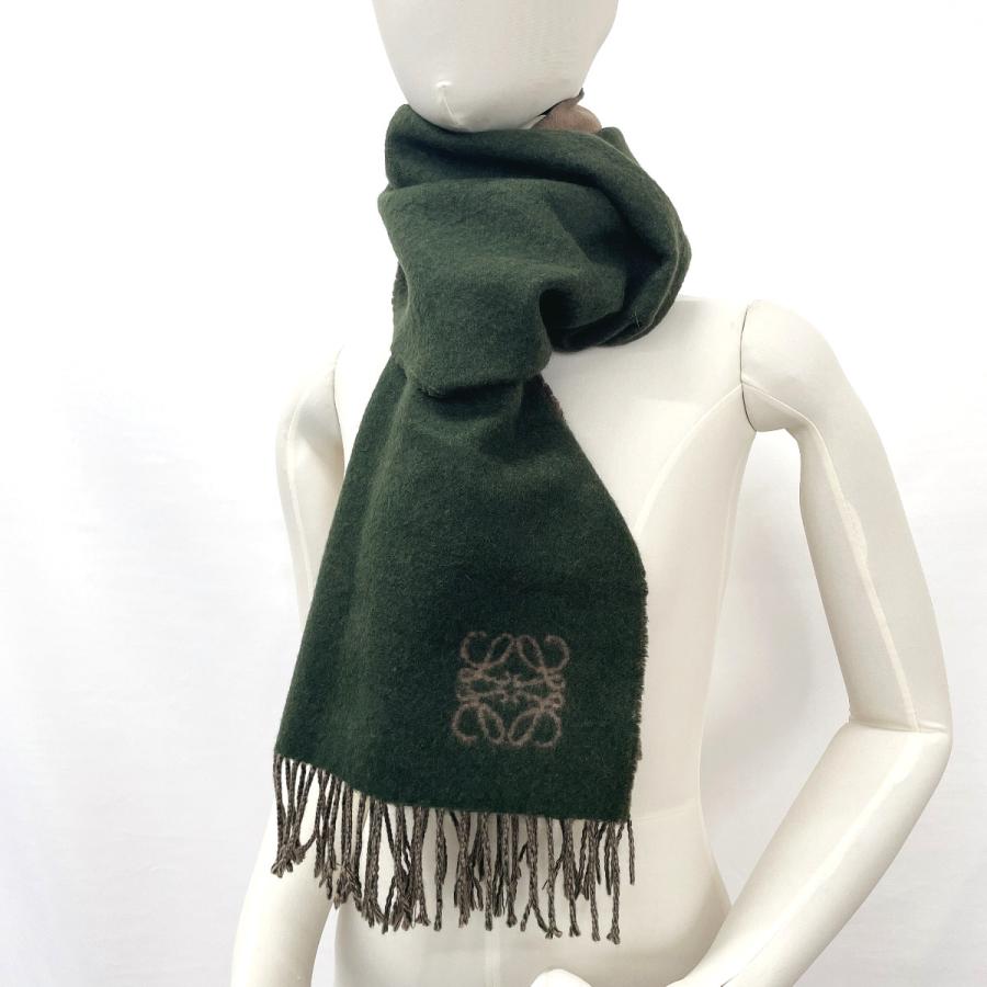 LOEWE（ロエベ） マフラー アナグラム バイカラー ウール/アンゴラ