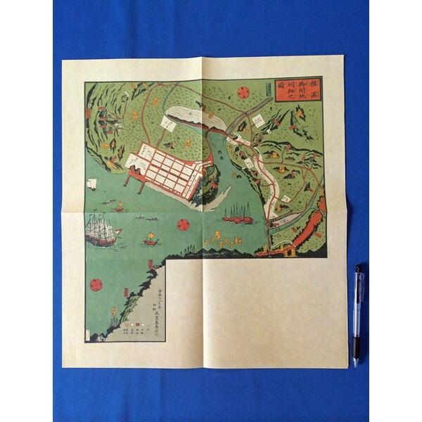 安政6年 横浜御開地明細の図(レプリカ) 古地図 : おもしろ博物館