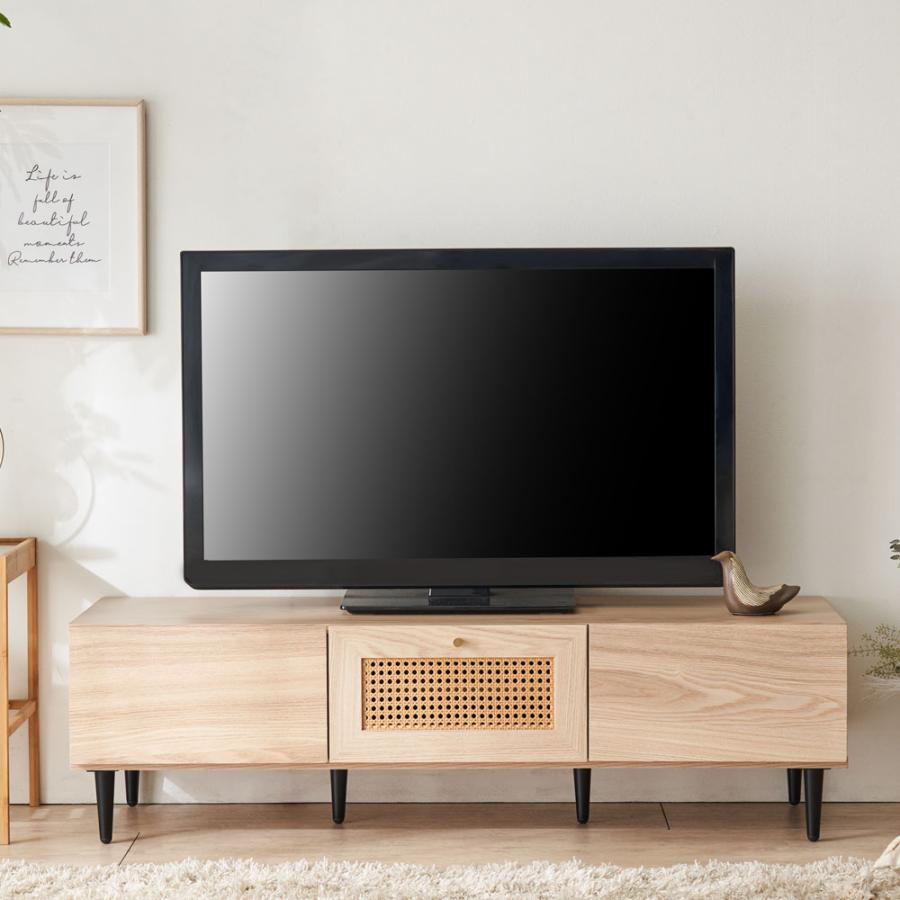 iellio テレビ台 120 ローボード ラタン調 テレビボード おしゃれ