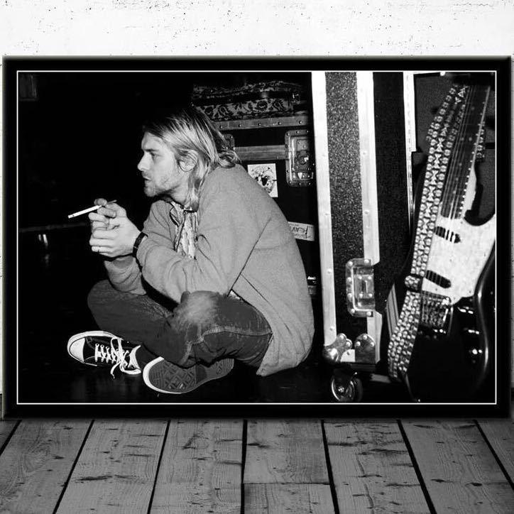 カート・コバーン ニルヴァーナ NIRVANA キャンバスポスター 50×70cm