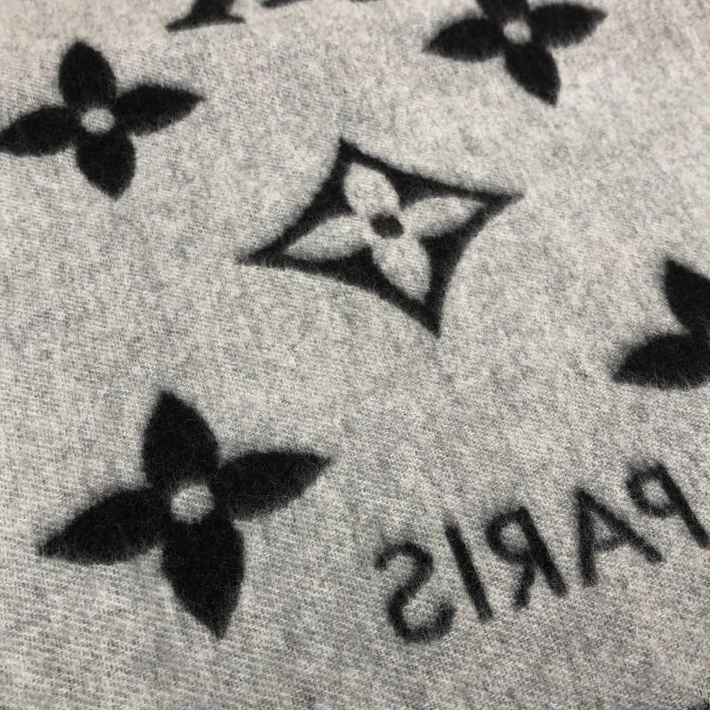 LOUISVUITTON ルイヴィトン エシャルプ ロゴマニア マフラー グレー