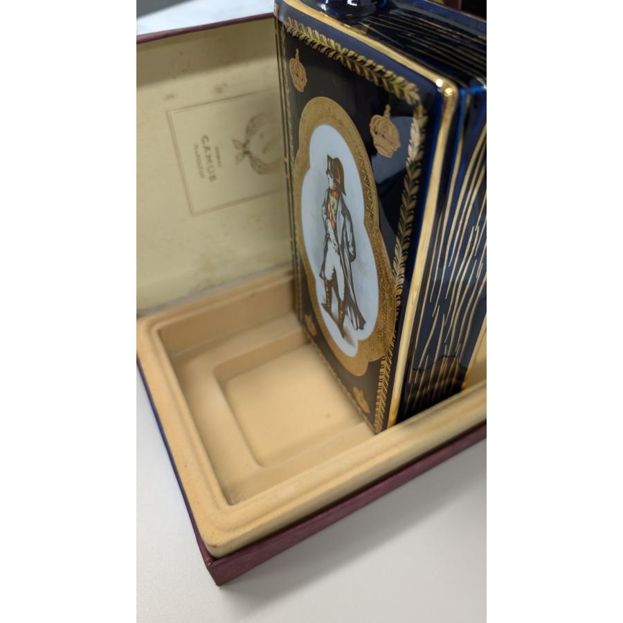 カミュ ナポレオン ブック 陶器ボトル 青 ブランデー コニャックCOGNAC