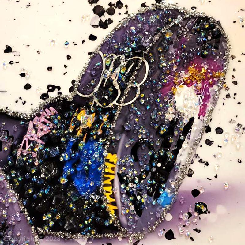 アートパネル ブランドオマージュ 水晶絵 クリスタル アートフレーム