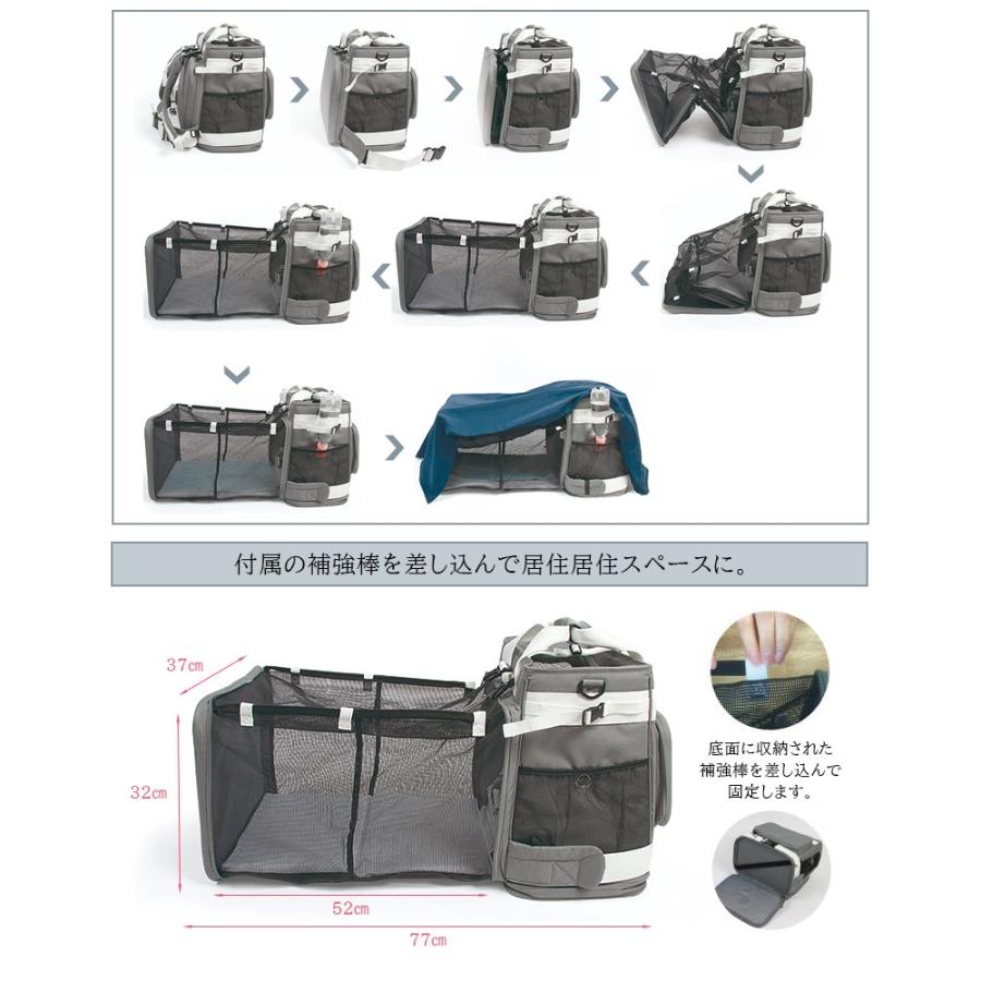 ペット用防災バッグ リオニマル リュック型 ペットキャリー GRAMP