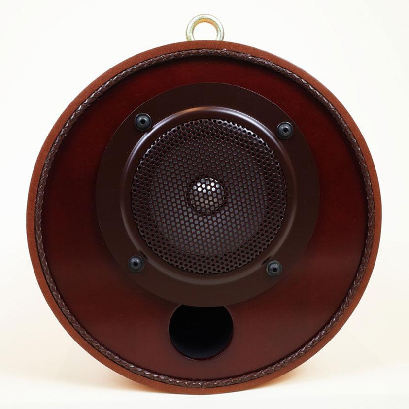 ジャンク品】エムズシステム 波動スピーカー 白 アンプ内蔵 青色LED