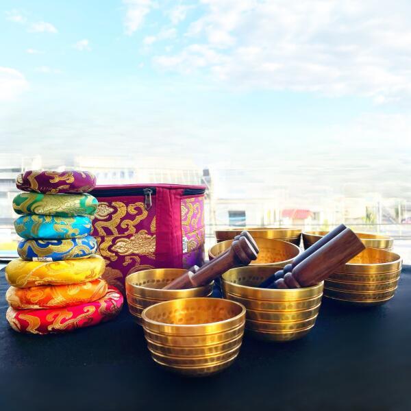 ネパール おりん シンギングボウル 瞑想 チャクラヒーリング 7つセット