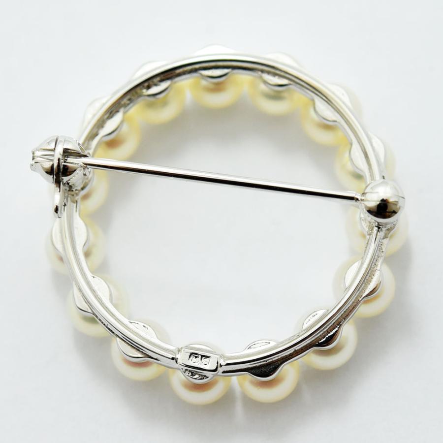 MIKIMOTO（ミキモト） ブローチ サークル 真珠 4.3mm パール SV