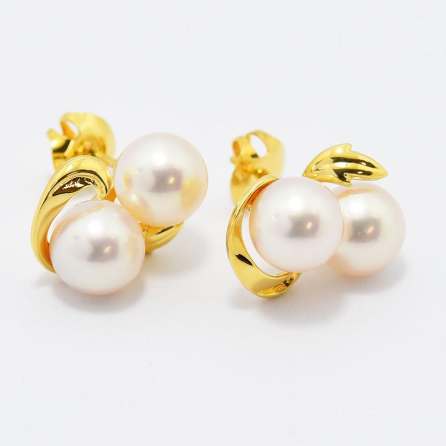 ミキモト ピアス MIKIMOTO あこや真珠 7.7mm アコヤ パール K18 新品
