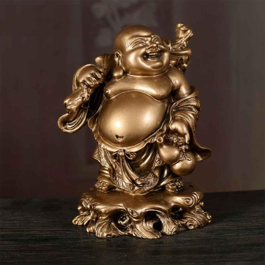 時代提げ物 七福神根付 天然素材 在銘【布袋尊】高さ約5.1cm 重さ約