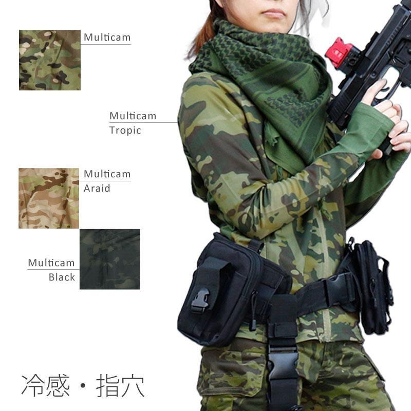 SHENKEL ドライ メッシュ フードパーカー 長袖 指穴 迷彩 ストレッチ M